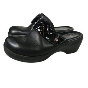 Crocs Cobbler Quilt Strap Platform Black Clogs Women's Size 11 Slip On Mules